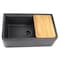 Nantucket Sinks 33-inch Reversible Workstation Granite Composite Apron Sink with Accessory Pack PR3320-APS-BL - alternate 2